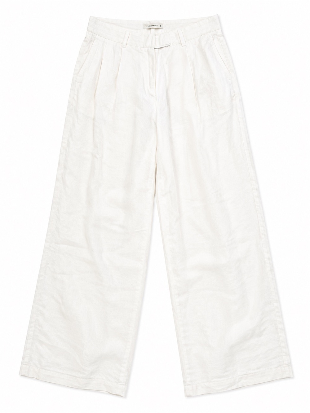 Abercrombie & Fitch Wide-Leg Linen-Blend Pants — White